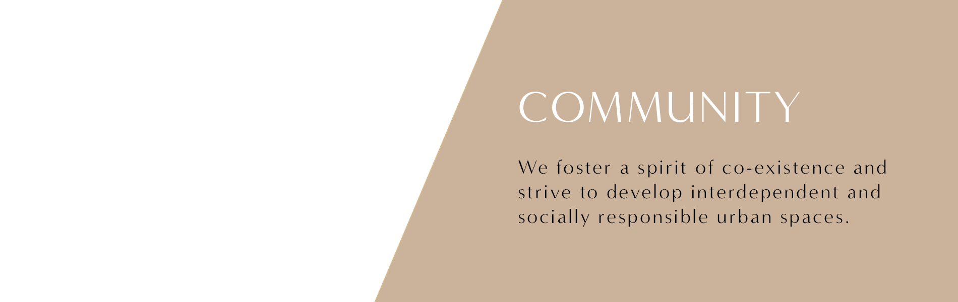 Our values slider - Community